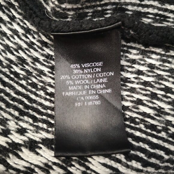 RW&CO Ladies Size Medium Black & White Straight Fit Open Cardigan - Picture 4 of 10